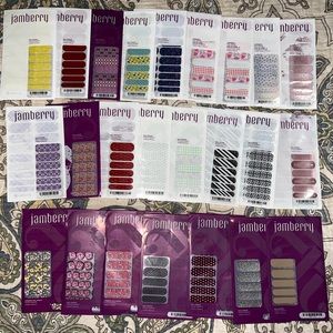 Lot of 24 full sheets Jamberry nail wraps